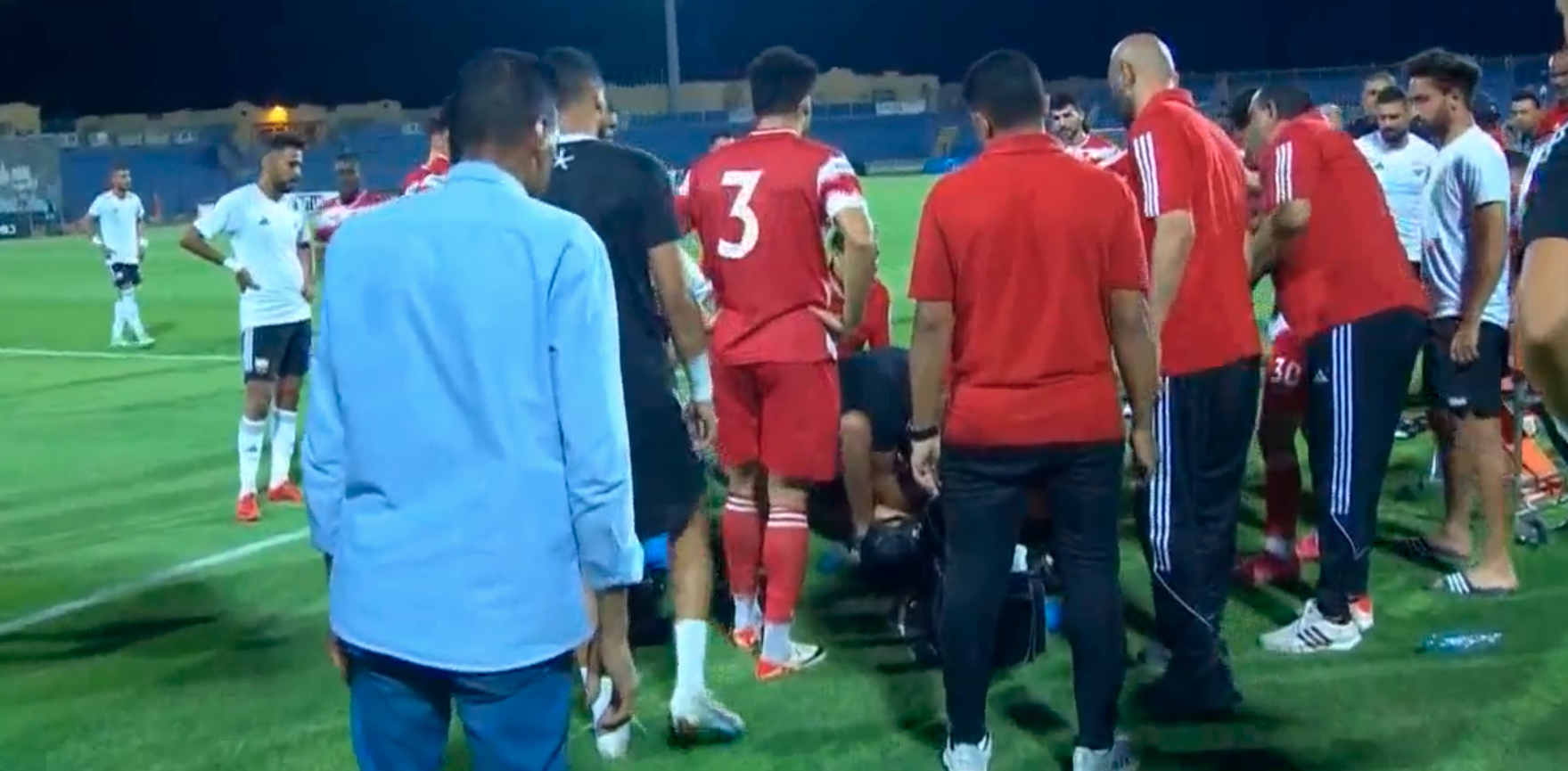 فيديو سقوط ماجد هاني لاعب بلدية المحلة المرعب أثناء المباراة